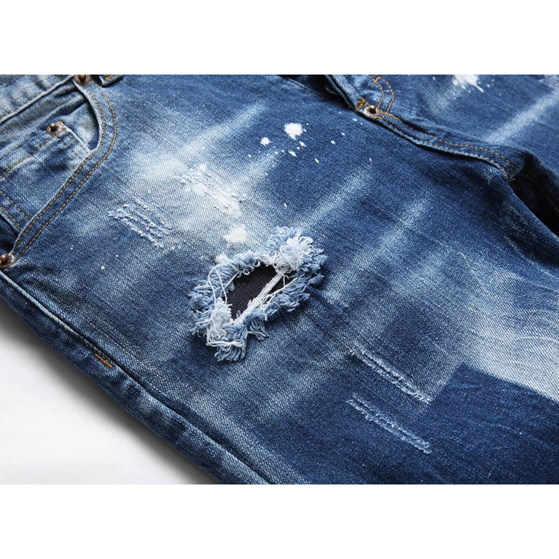 2025 New Men's Ink Splash Jeans