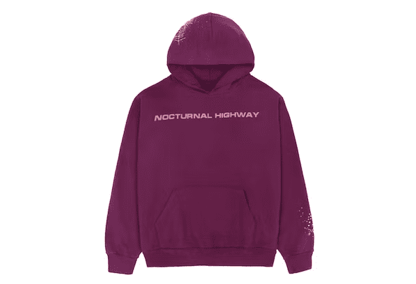 SP5DER NOCTURNAL HIGHWAY PURPLE HOODIE