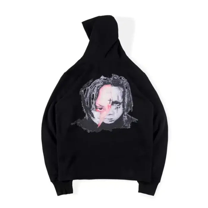 Sp5der Angel Number Black Hoodie