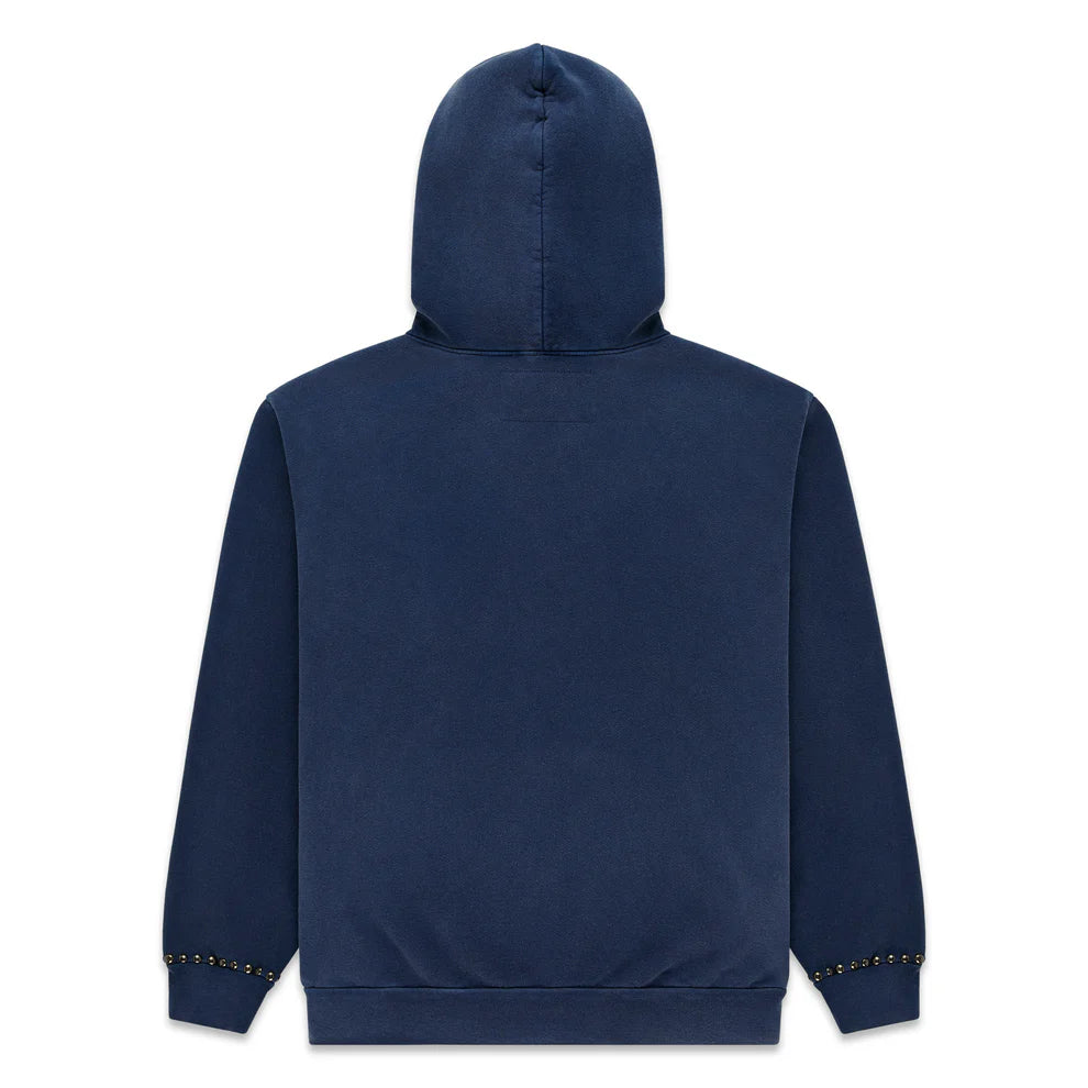 Sp5der Blue Studded Punk Hoodie