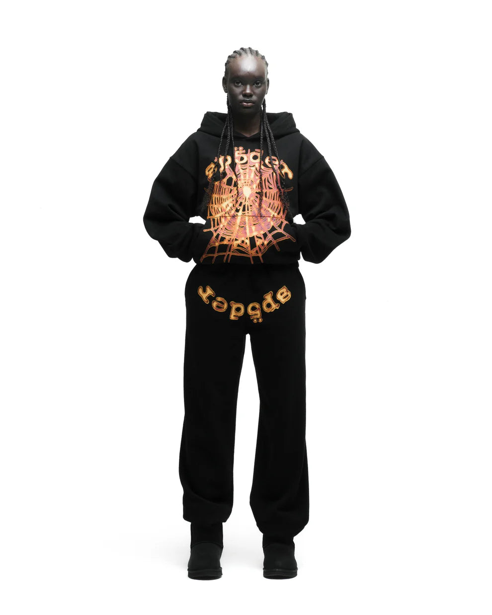 Sp5der Fire Web Hoodie
