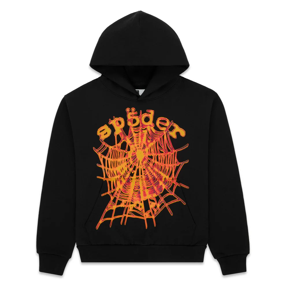 Sp5der Fire Web Hoodie
