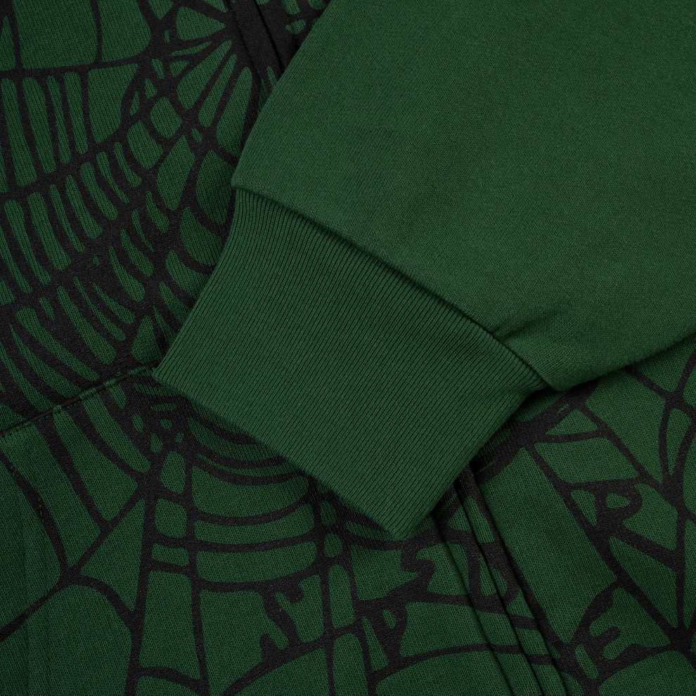 Sp5der Green Studded Web Hoodie