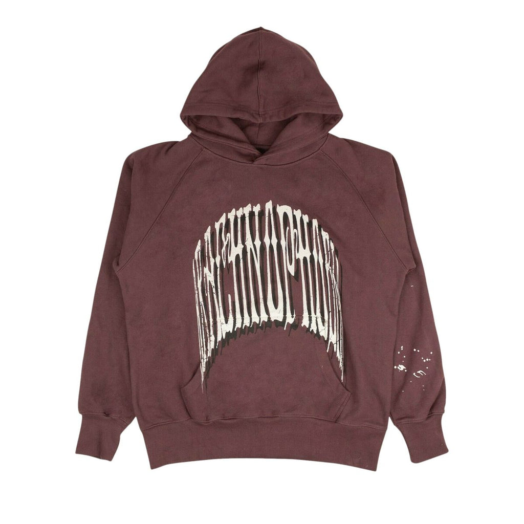 Sp5der Logo Pullover Brown Hoodie
