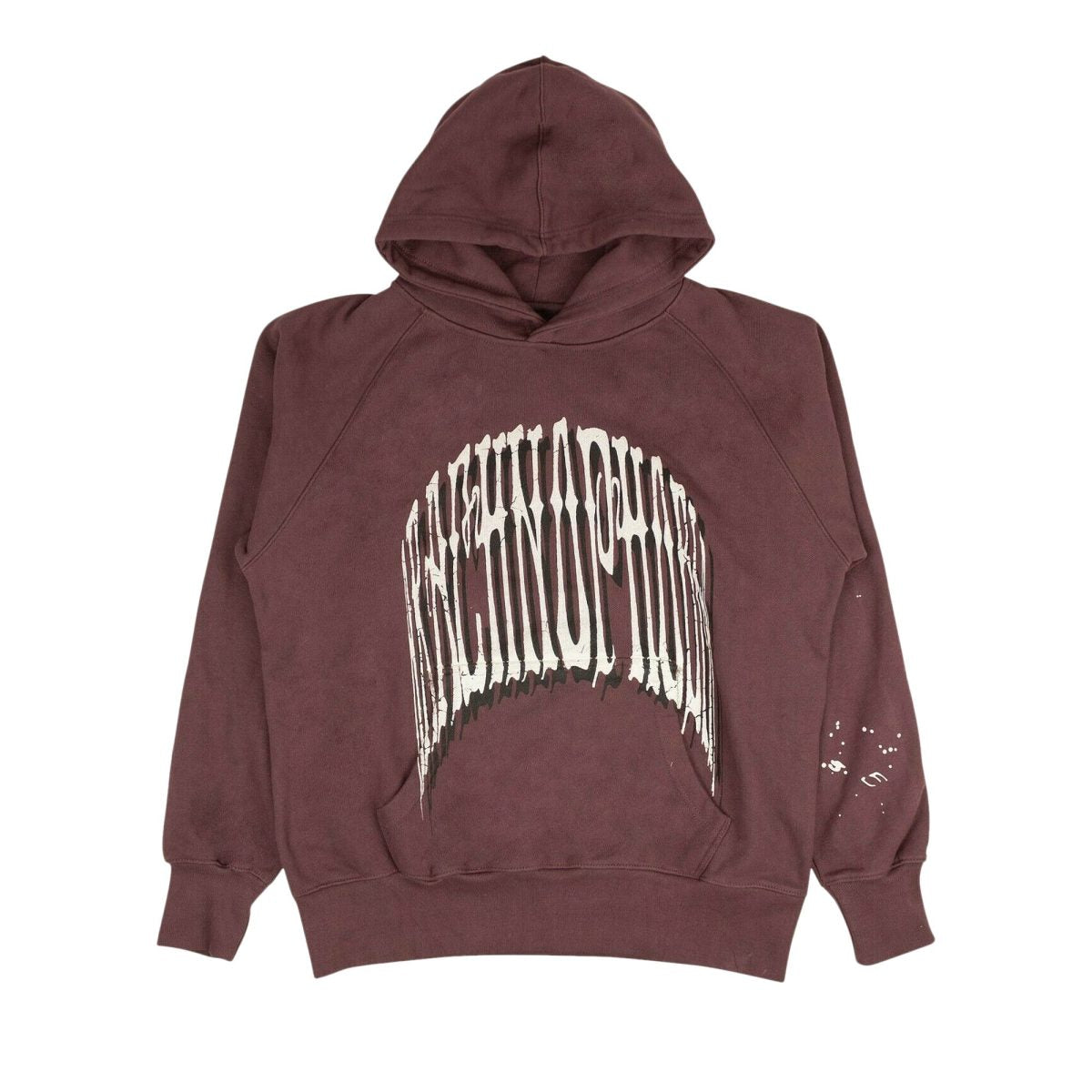 Sp5der Logo Pullover Brown Hoodie
