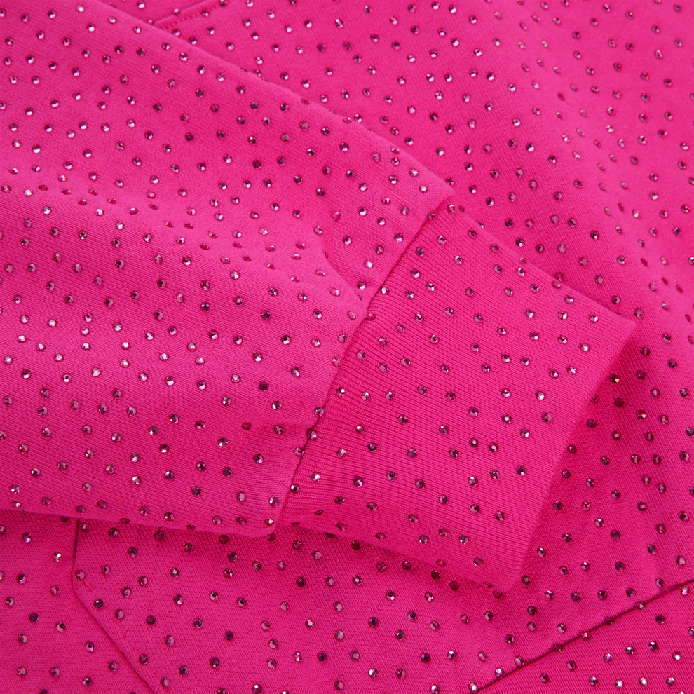 Sp5der Pink VVS Rhinestone Hoodie
