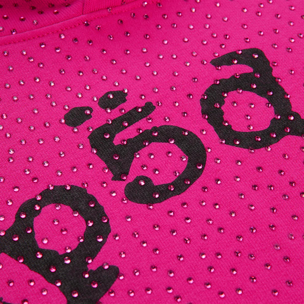 Sp5der Pink VVS Rhinestone Hoodie
