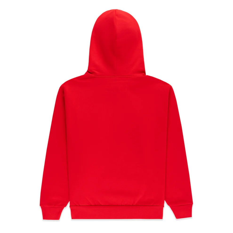 Sp5der Red Studded Web Zip Hoodie