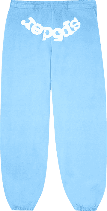 Sp5der White Printed– Sky Blue Tracksuit