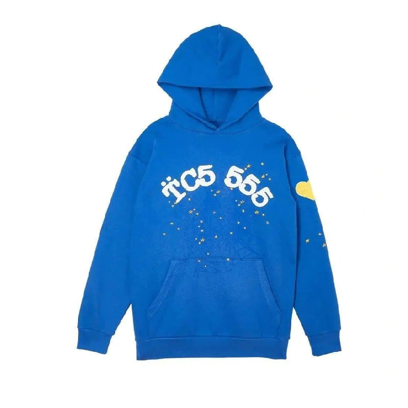 Sp5der 555 TC5 Printed Blue Hoodie