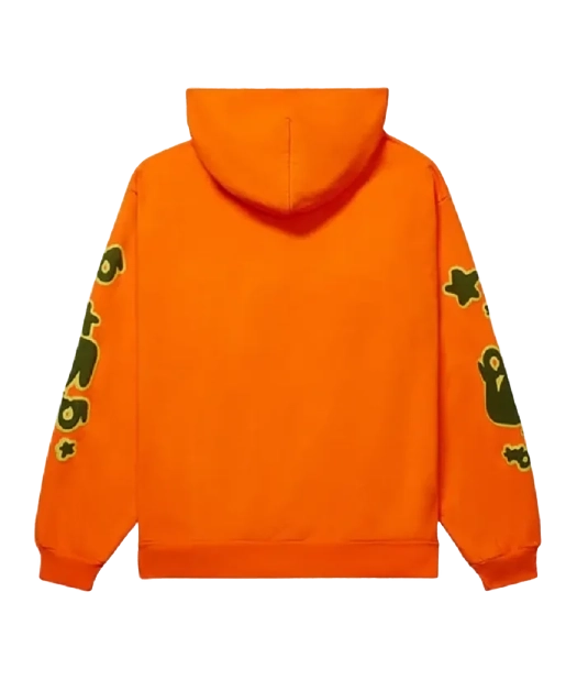 Sp5der Beluga Hoodie Sp5 Brown Orange Logo